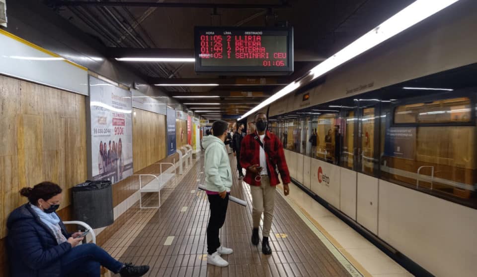 El metro de Valencia circulará de madrugada durante la noche de Reyes