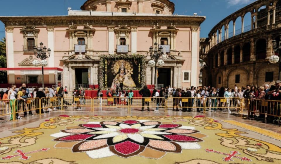 Un gran tapiz floral rendirá homenaje a la Virgen de los Desamparados en Valencia